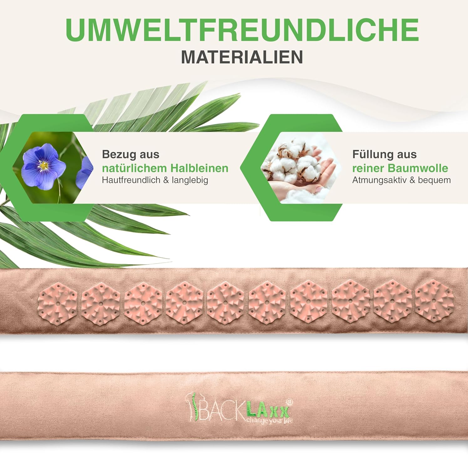 BACKLAXX® Akupressur-Headband gegen Migräne und Kopfschmerzen, Massage mit Tasche, Beauty-Pflege, Rosa