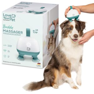 Beurer Buddy Massager für Hunde & Katzen, Ultra-leise mit Silikon-Aufsätzen