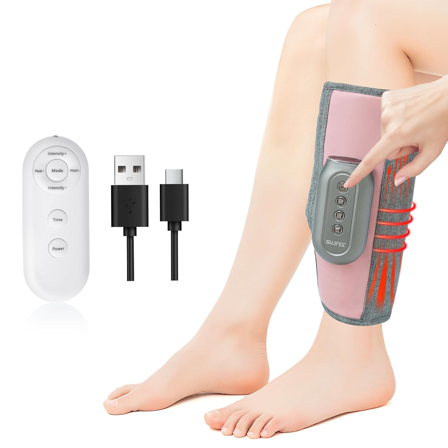 Beurer Waden-Fußmassagegerät mit Wärme, 3 Modi, kabellos, wiederaufladbar