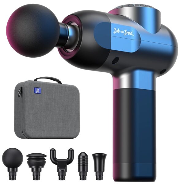 Bob und Brad C2 Massagepistole – 5 Geschwindigkeiten, 5 Aufsätze, Tiefenmassage