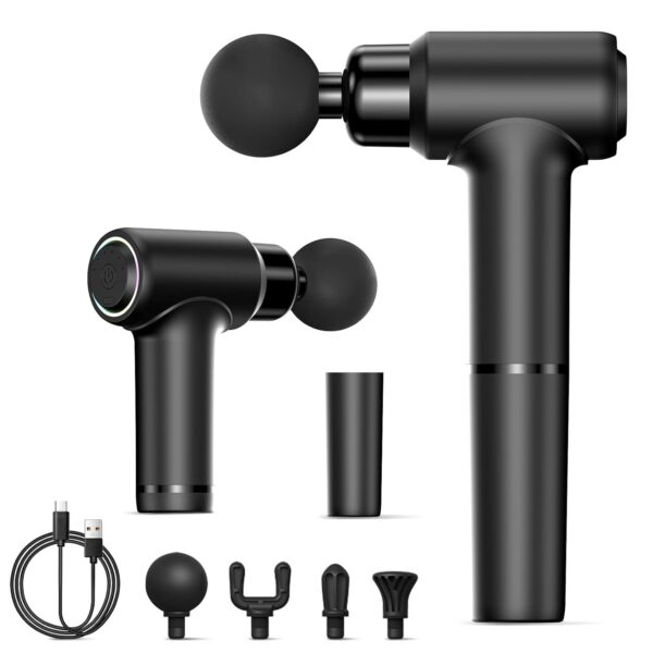 [Brand] Massagepistole 3200 RPM 6 Geschwindigkeiten USB-C Lademöglichkeit Silikon Aufsätze