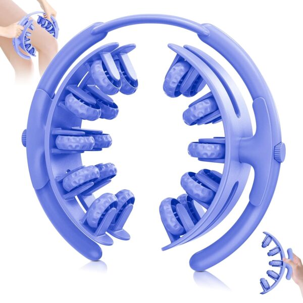 Cellulite-Massagegerät mit 20 Rollern, verstellbar, patentiertes Design, blau