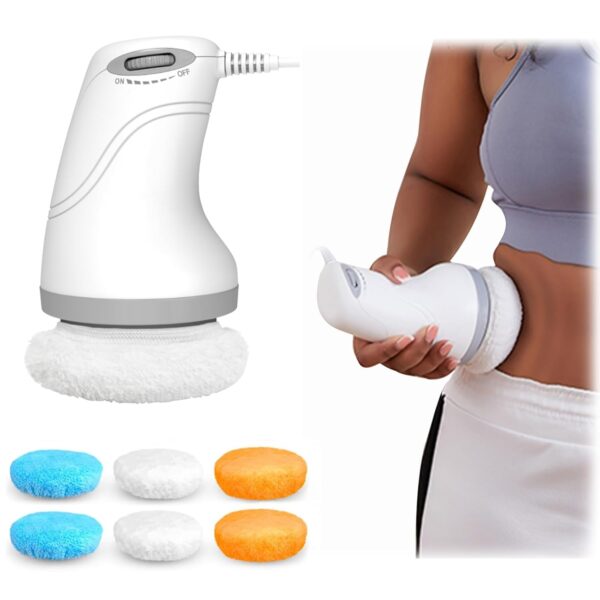 Cellulite Massager Elektrisch – Anti-Cellulite-Massagegerät für Bauch, Po, Beine, 6 waschbare Pads, straffend und glättend