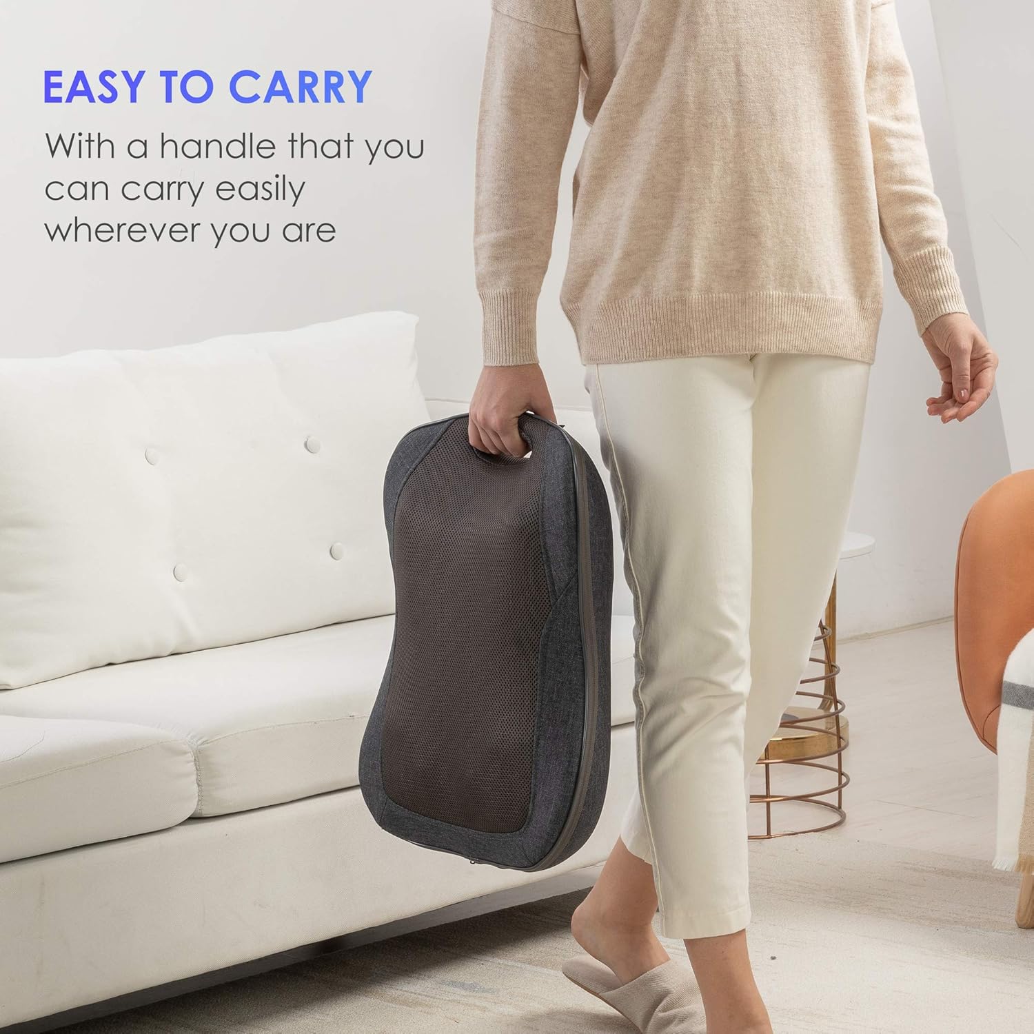 COMFIER Massageauflage Shiatsu mit Wärme tragbar für Büro & Zuhause