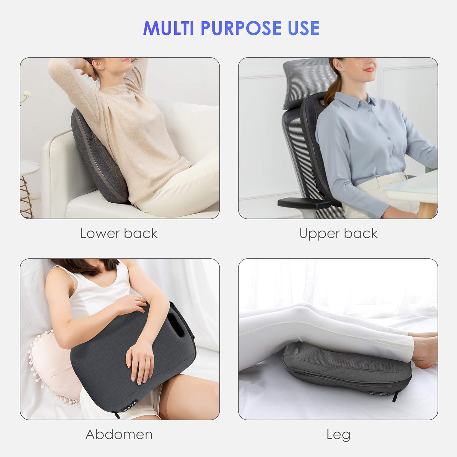 COMFIER Massageauflage Shiatsu mit Wärme tragbar für Büro & Zuhause