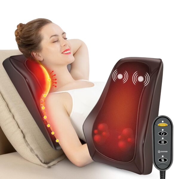 COMFIER Shiatsu Nackenmassagegerät mit Wärme und 4D Knetköpfen