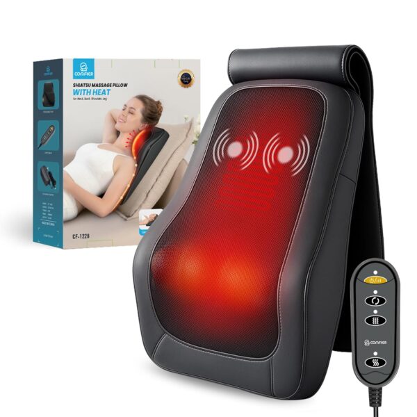 COMFIER Shiatsu Nackenmassagegerät mit Wärme und 4D-Knetung, tiefenwirksame Muskelentspannung