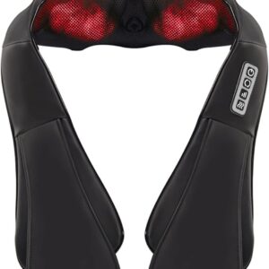 Deep Tissue Shiatsu Halsmassagegerät mit Wärmefunktion, elektrische Massage für Hals, Schultern, Rücken, Muskelentspannung und Schmerzlinderung zu Hause, im Büro und im Auto