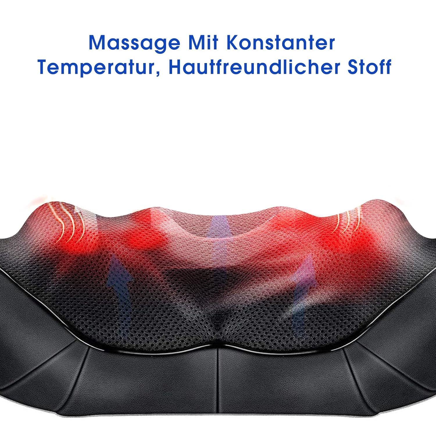 Deep Tissue Shiatsu Halsmassagegerät mit Wärmefunktion, elektrische Massage für Hals, Schultern, Rücken, Muskelentspannung und Schmerzlinderung zu Hause, im Büro und im Auto