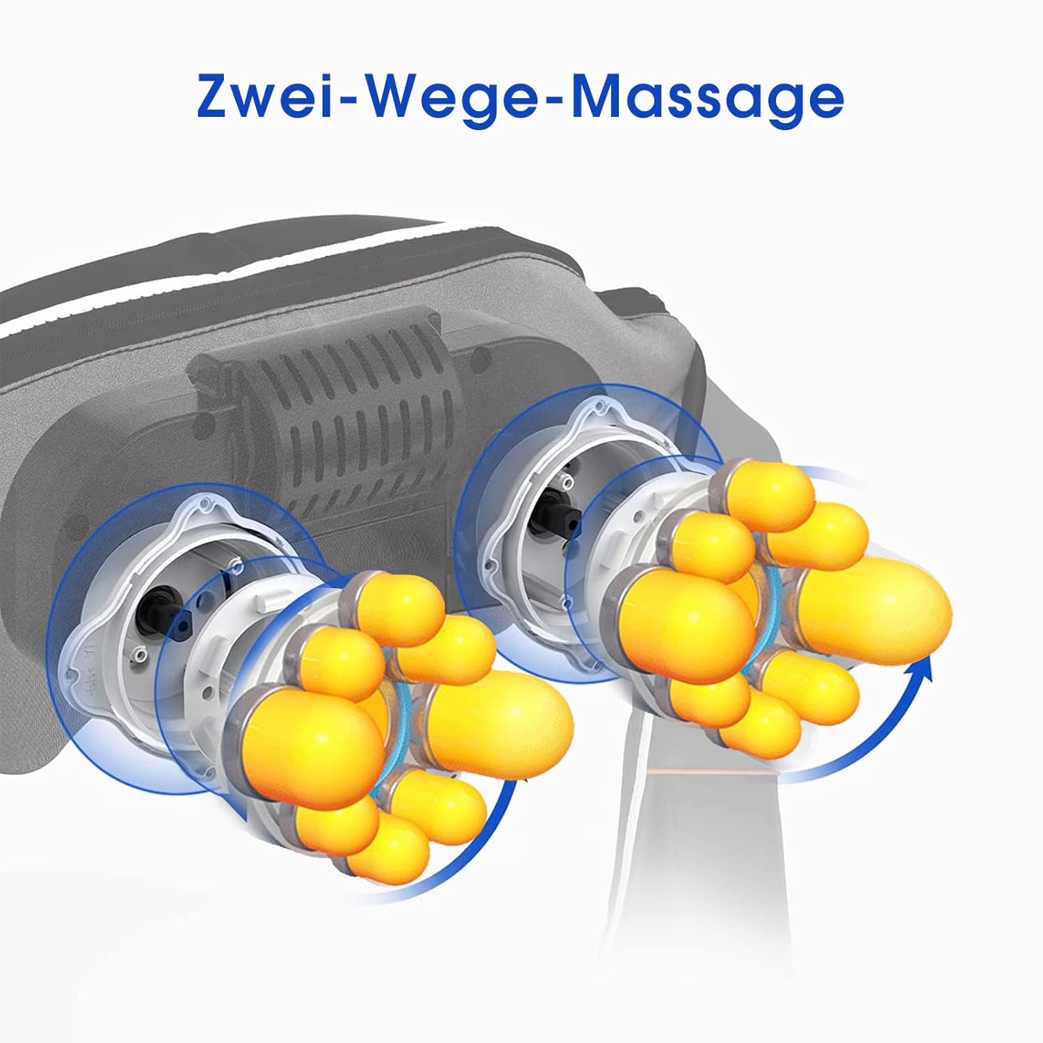 Deep Tissue Shiatsu Halsmassagegerät mit Wärmefunktion, elektrische Massage für Hals, Schultern, Rücken, Muskelentspannung und Schmerzlinderung zu Hause, im Büro und im Auto