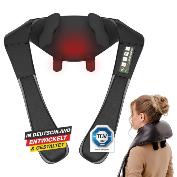 DONNERBERG® Neck Massager mit Wärme, kabellos, 7 Jahre Garantie, Power Motor