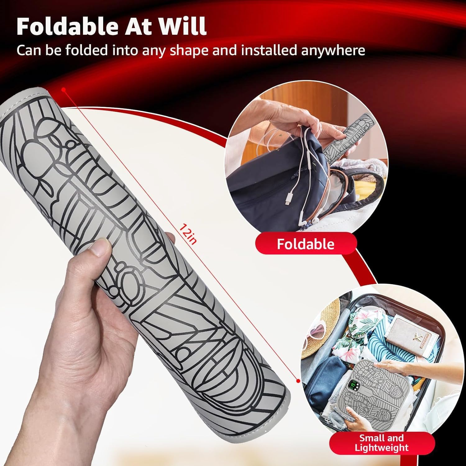 Jkevow Fußmassager Elektrisch 8 Modi 19 Stufen EMS Blutkreislauf Förderung