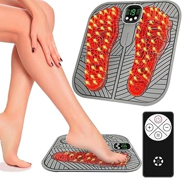 Jkevow Fußmassager Elektrisch 8 Modi 19 Stufen EMS Blutkreislauf Förderung