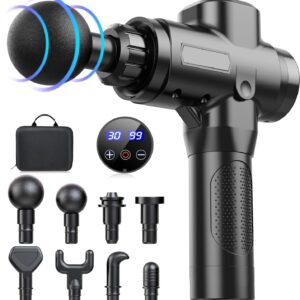 Massagepistole mit 30 Geschwindigkeiten und 8 Aufsätzen – Deep Tissue