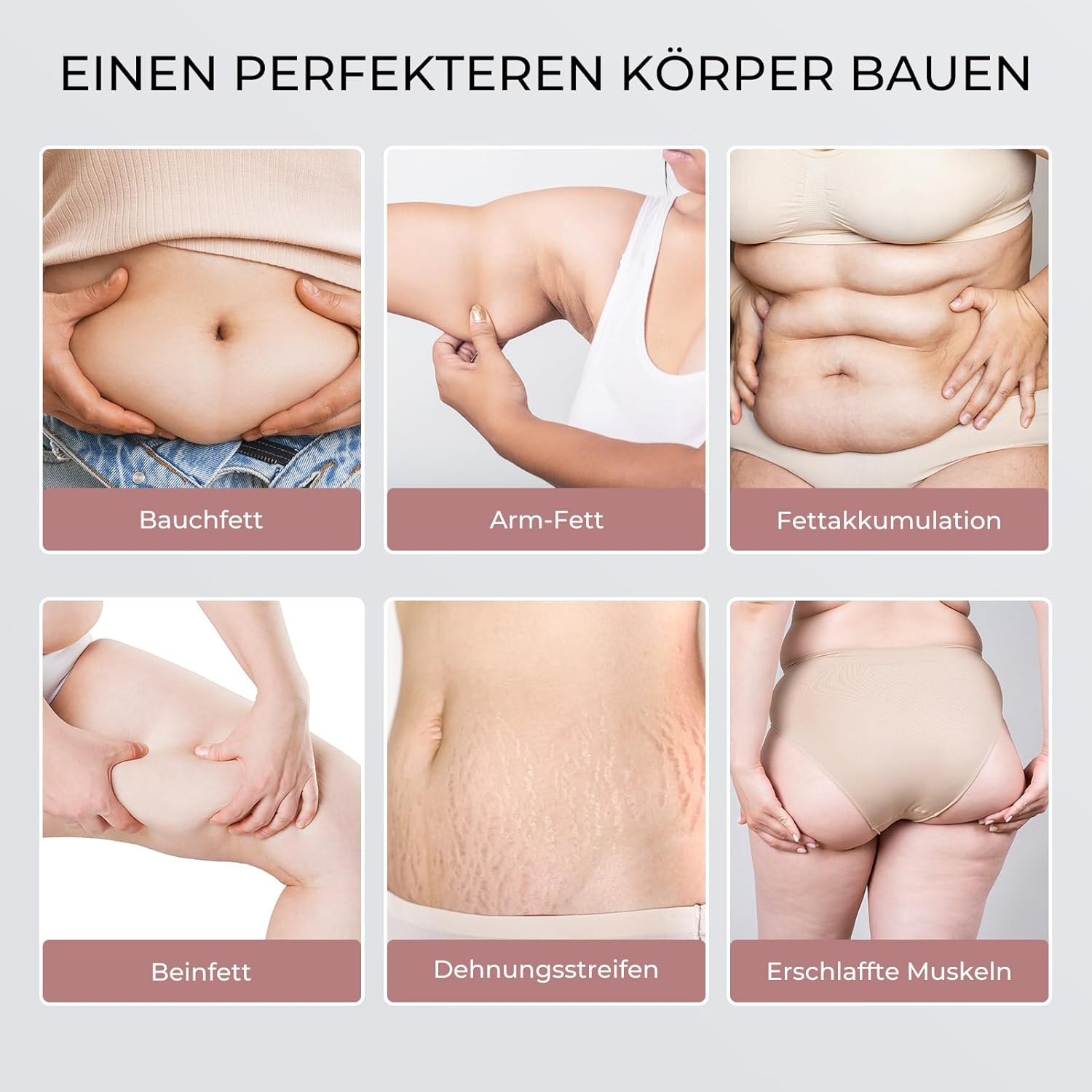 Massager Cellulite-Massagegerät mit 4 Köpfen für Bauch, Beine, Po