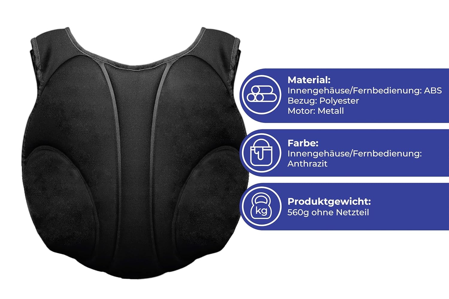 Maximex Massagegerät Rücken Hals 4 Funktionen 23,5 x 35 x 17 cm