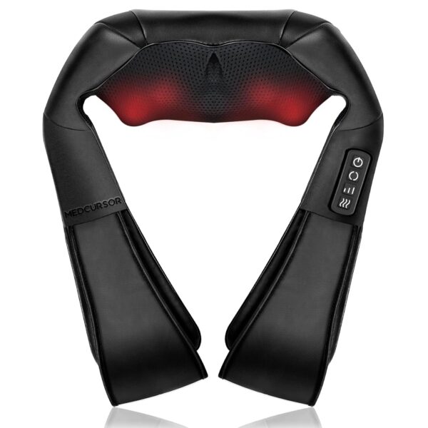 Medcursor Halsmassagegerät mit Wärme, Shiatsu Tiefenmassage, 3D Knetung