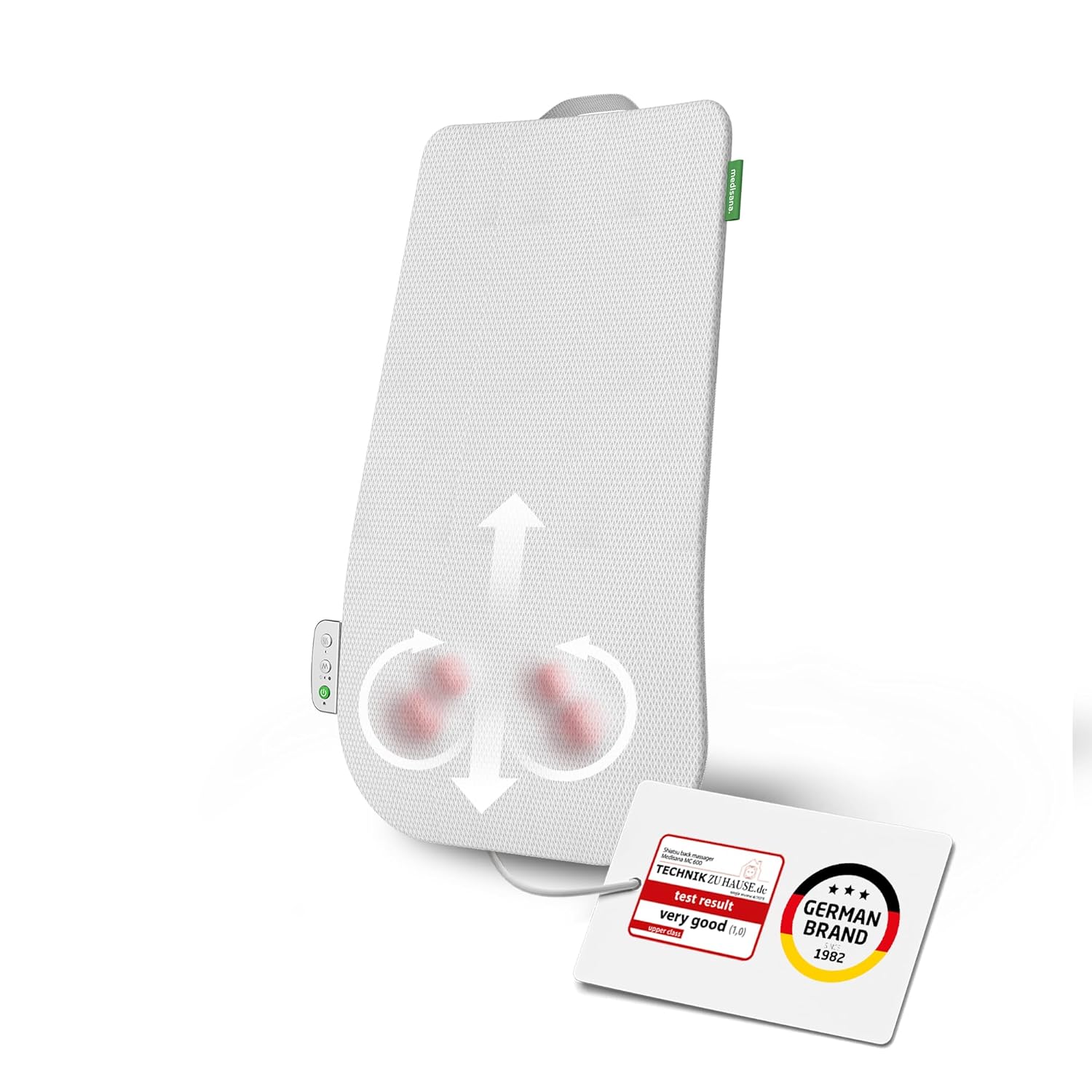 Medisana MC 600 Shiatsu-Massagegerät mit Wärme, groß, leise, leicht, tragbar für Rücken, Schultern, Taille