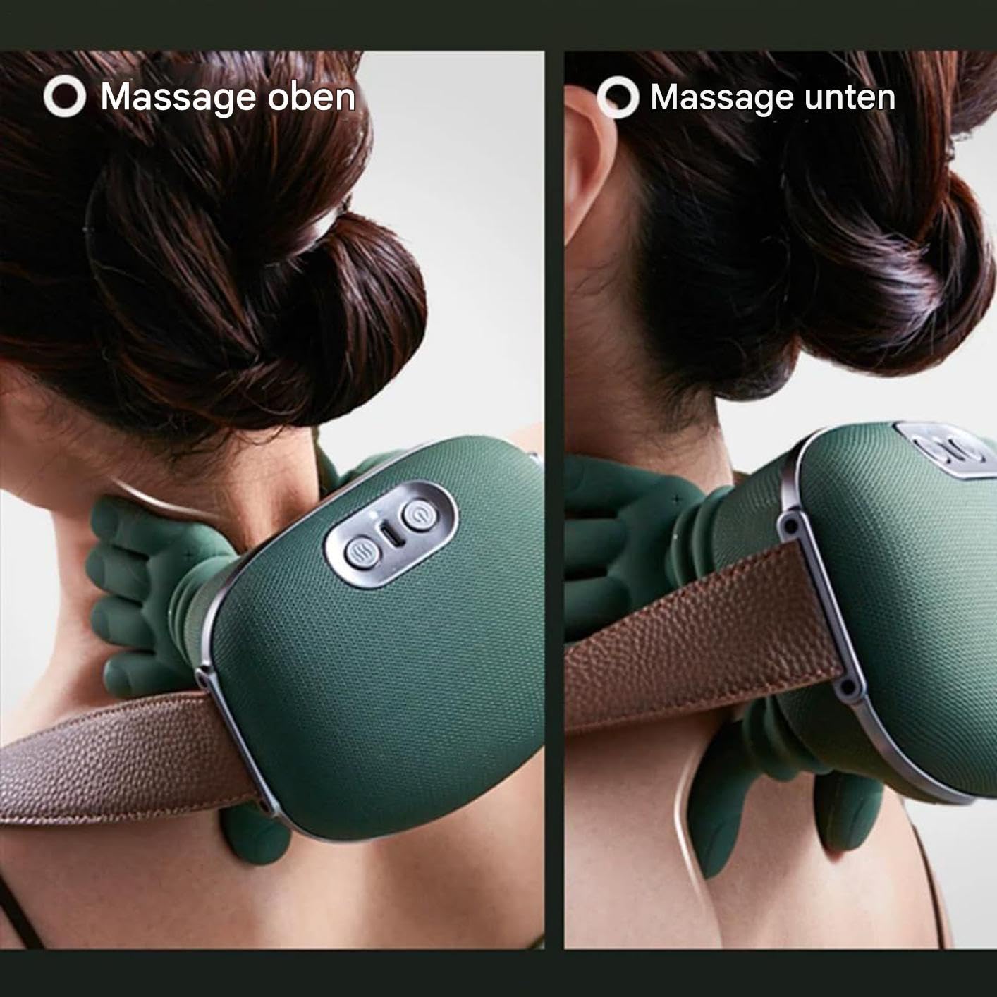 Neck Massager mit Wärme: 4D elektrische Massage für tiefenwirksame Muskelentspannung, wiederaufladbar