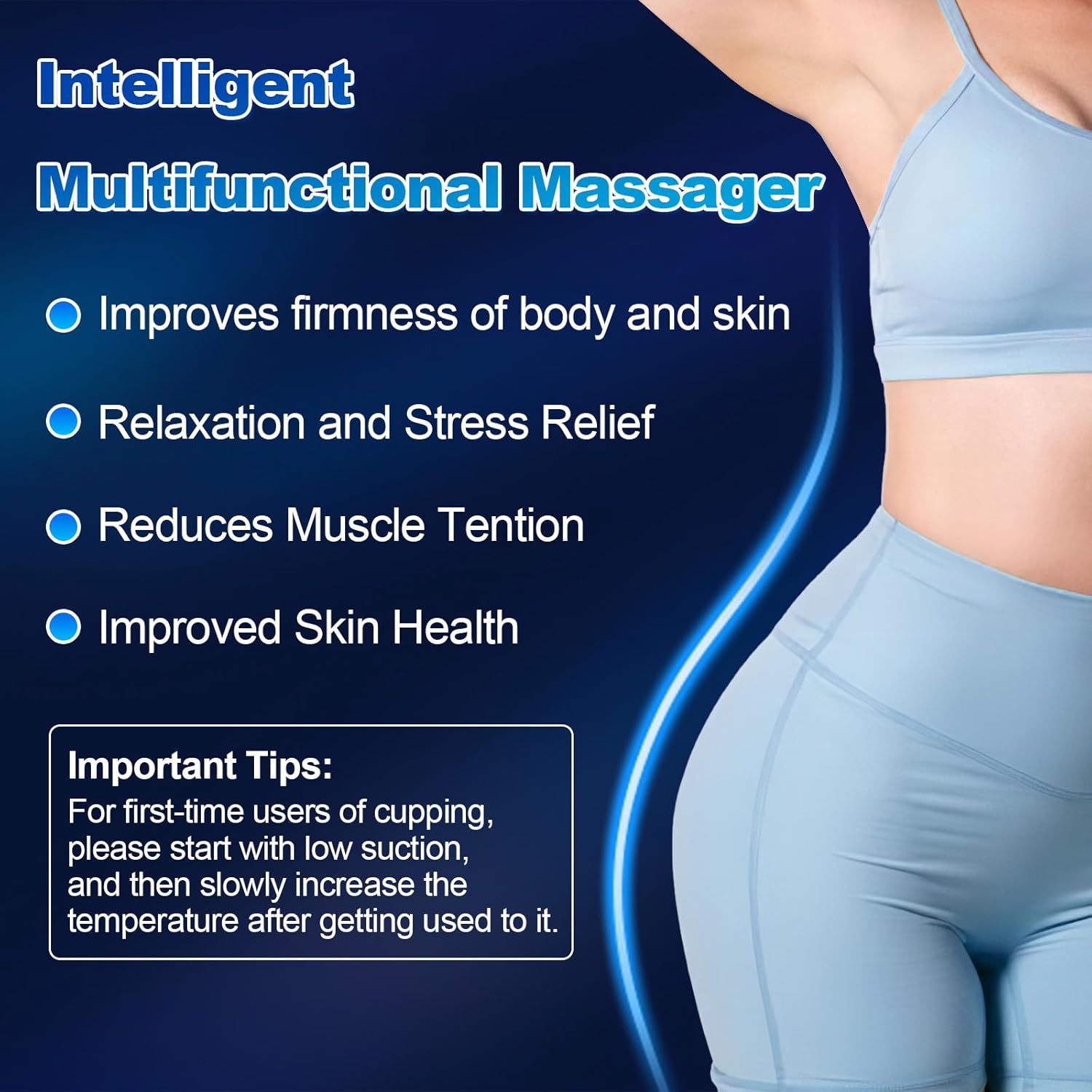 Rkdely 5-in-1 Cupping-Massager: EMS, Rotlicht-Wärme für Cellulite-Behandlung