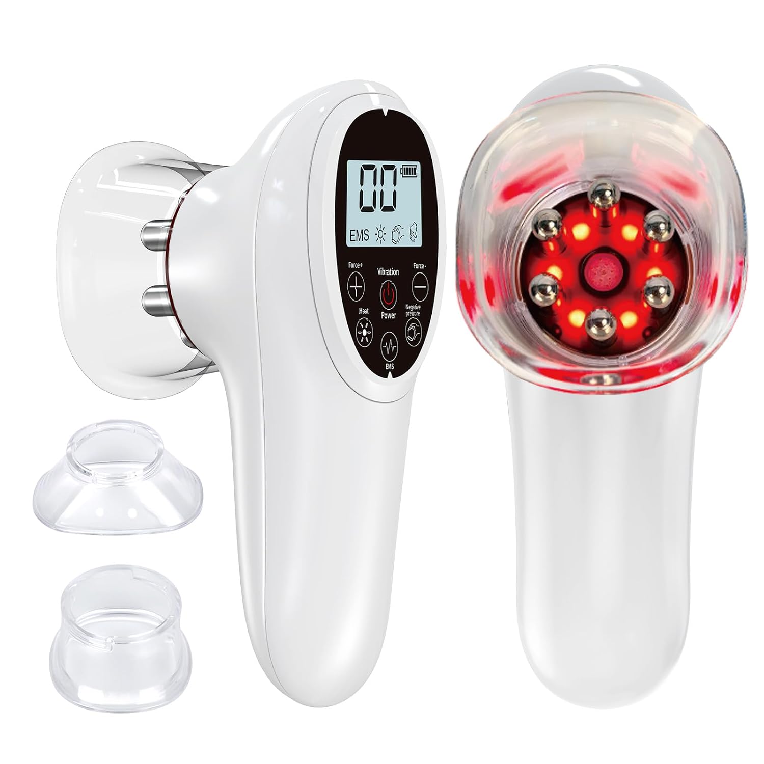 Rkdely 5-in-1 Cupping-Massager: EMS, Rotlicht-Wärme für Cellulite-Behandlung