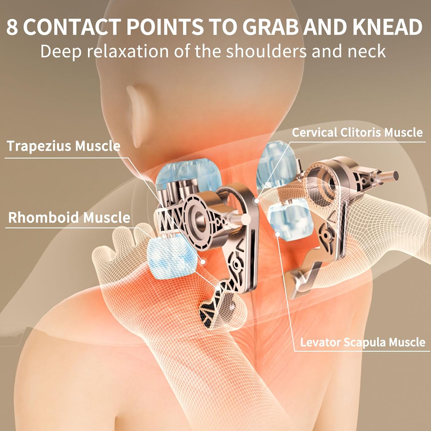 Shiatsu Massagegerät für Nacken & Rücken mit Wärme, Tiefenmassage