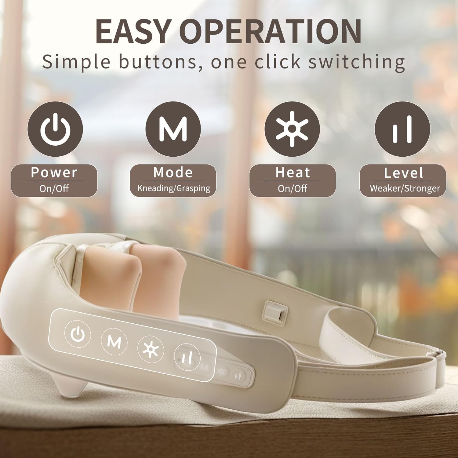 Shiatsu Massagegerät für Nacken & Rücken mit Wärme, Tiefenmassage