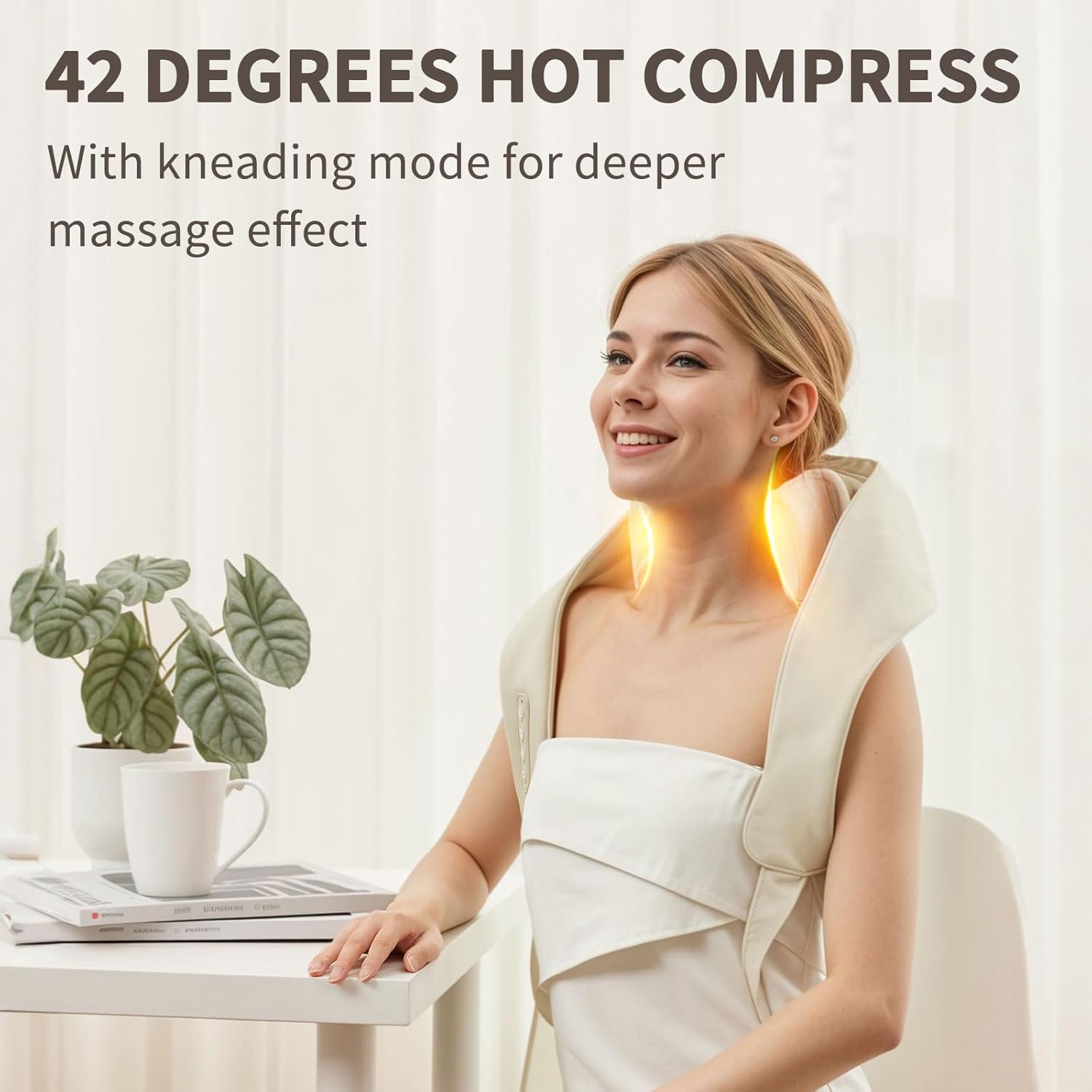 Shiatsu Massagegerät für Nacken & Rücken mit Wärme, Tiefenmassage