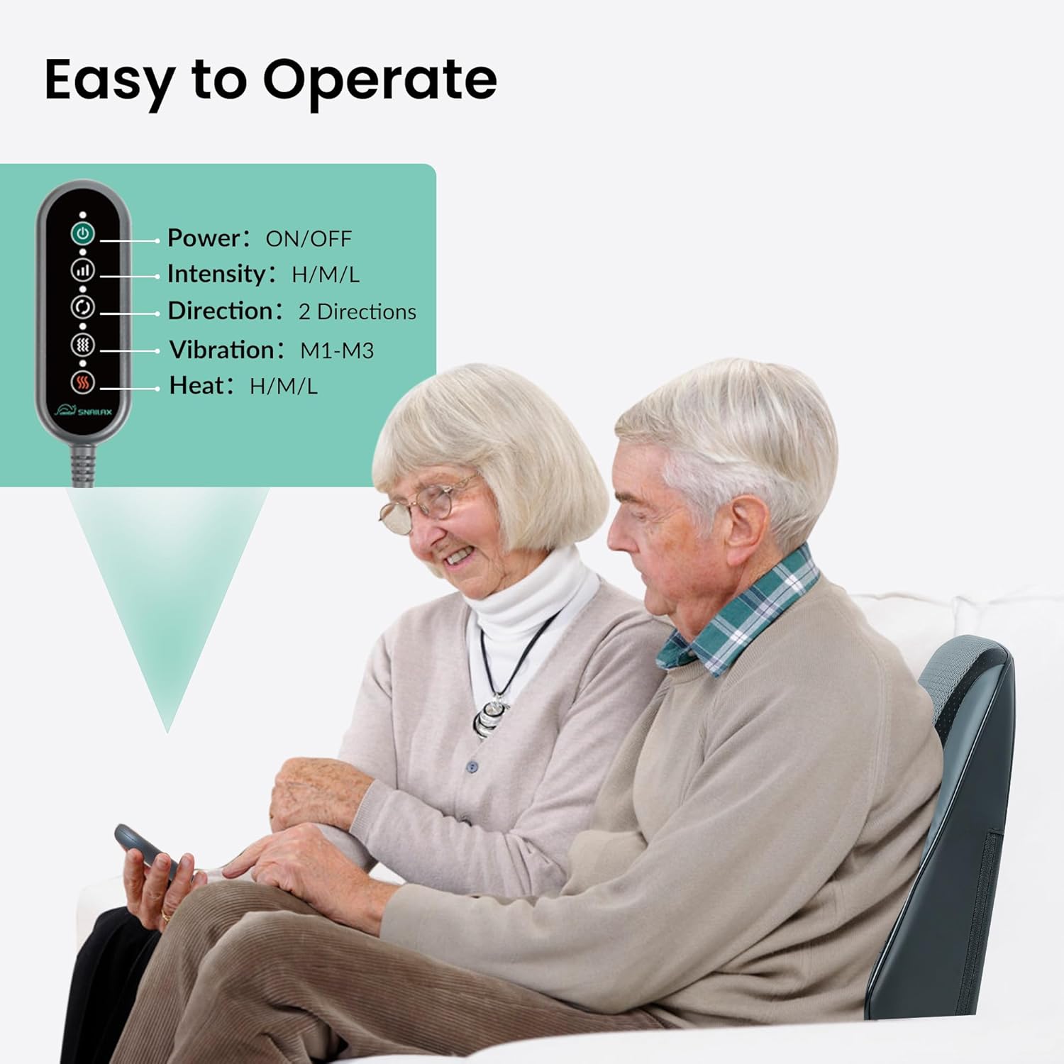 Snailax 4D Shiatsu Nackenmassagekissen mit Wärme und Vibration