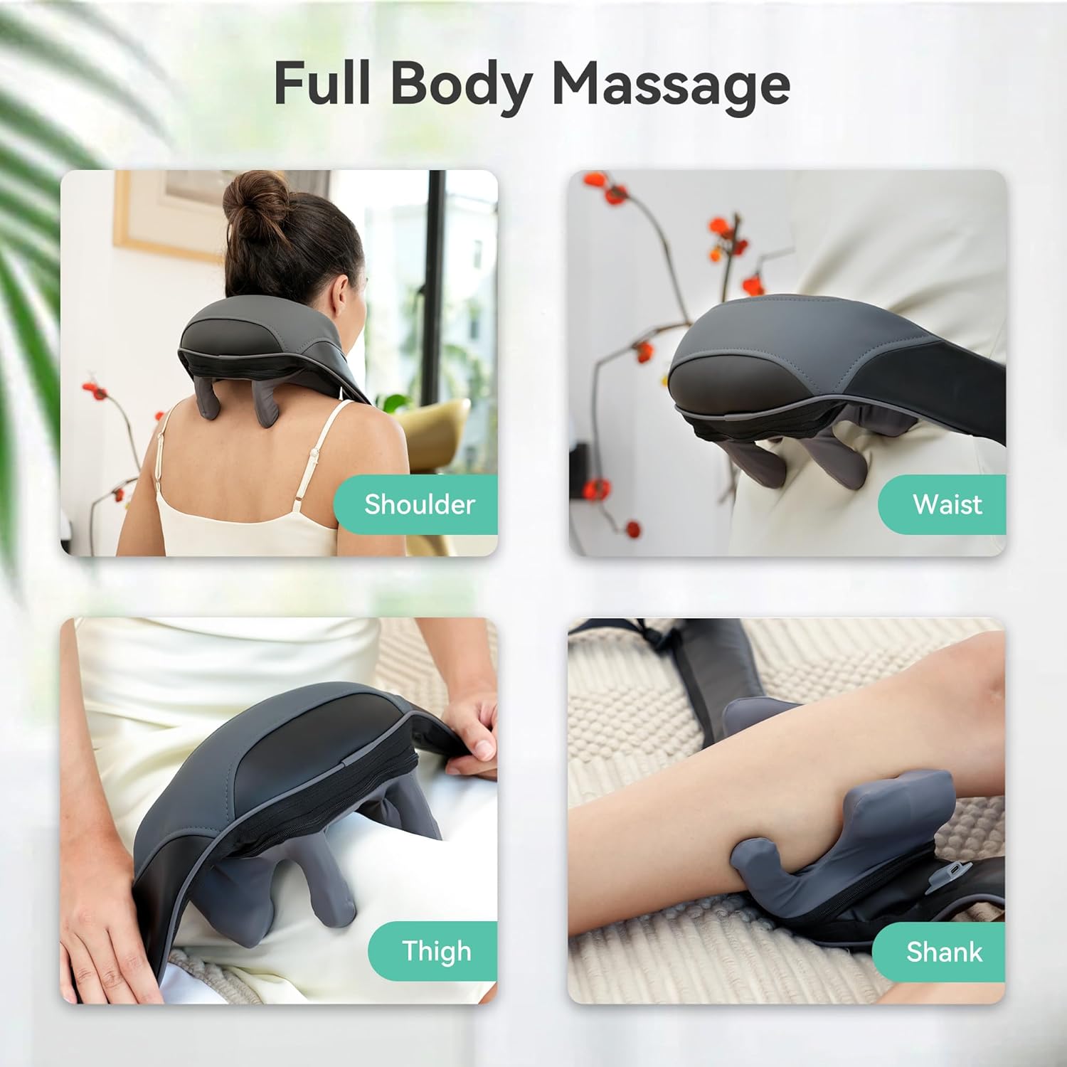 Snailax 4D Wireless Halsmassagegerät mit Wärme und Shiatsu-Knetmassage
