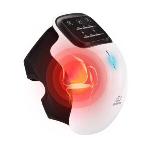 Snailax Wireless Knie-Massager mit Wärme, Rotlicht-Therapie und 3 Massagestufen