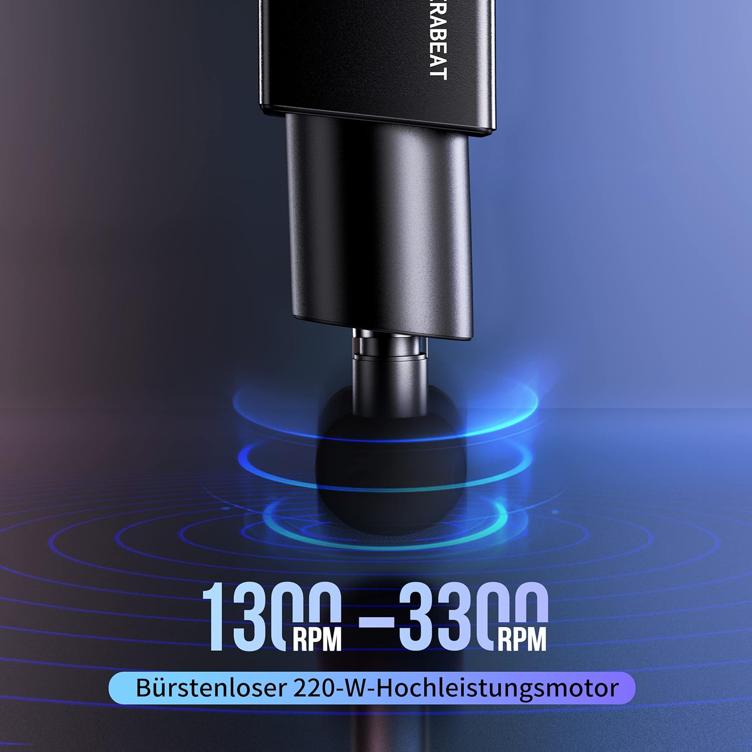 Therabeat Massagepistole 6 Intensitätsstufen 6 Aufsätze Präzisionsmassagegerät