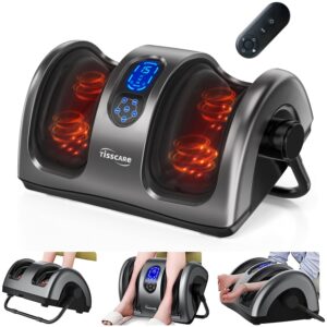 TISSCARE Fußmassager Shiatsu mit Wärme 360° verstellbar Kneten Rollen