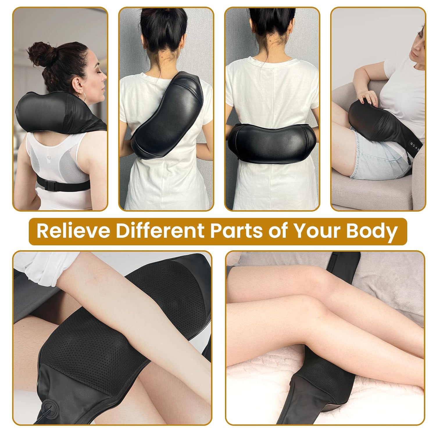 TISSCARE Shiatsu Nackenmassagegerät mit Wärme, elektrische Tiefenmassage für Schultern