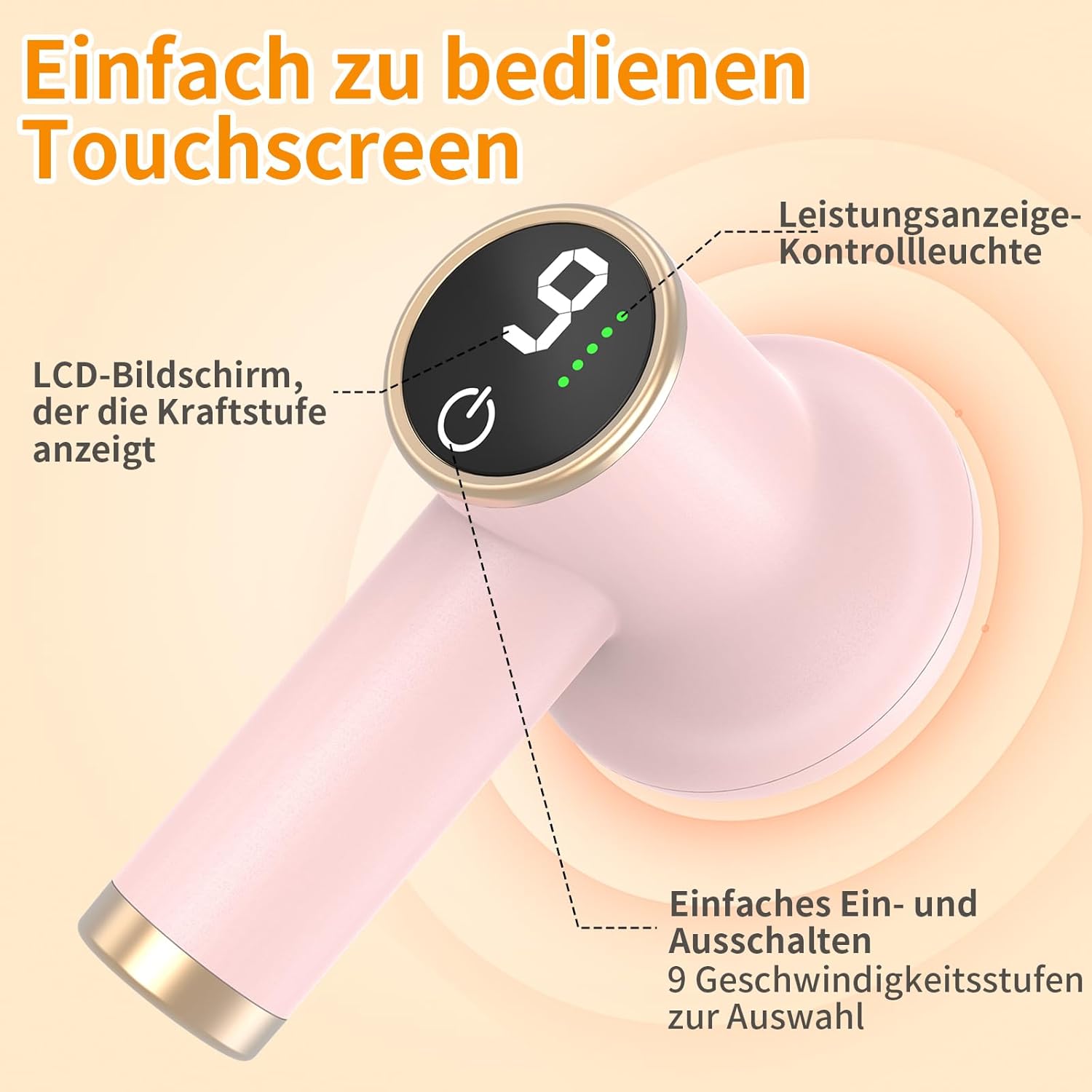 Wireless Anti-Cellulite-Massager mit 9 Vibrationsstufen & 8 Aufsätzen – Hautstraffung, Cellulite-Reduktion, verbesserte Durchblutung, wiederaufladbar, pink